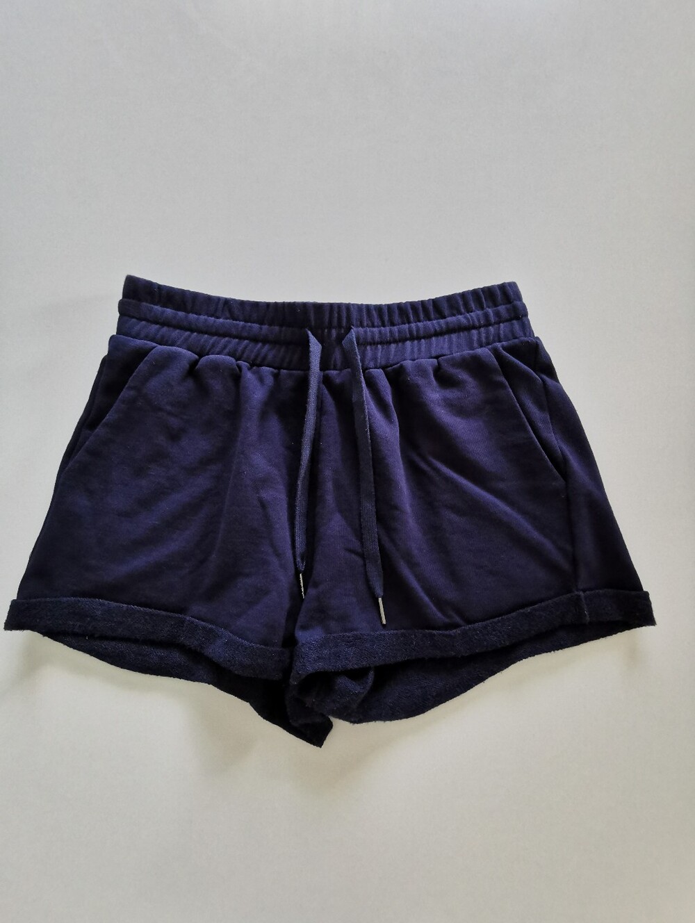 Navy Sweat Shorts Terry Pull On With Pockets Lounge Athleisure Roebuck & Co.